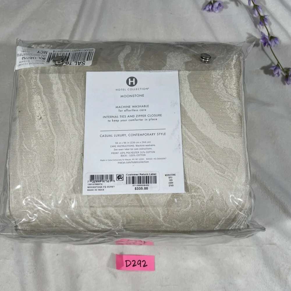 NIB Hotel Collection [ Full / Queen ]‎ Moonstone Duvet Cover Only